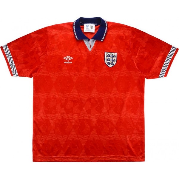 Camiseta Inglaterra Replica Segunda Ropa Retro 1990 Rojo